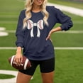 thumbnail image 2 of HUITKMM Chandail Surdimensionné Femme Chandail à Capuchon Surdimensionné à Imprimé de Football pour Femmes – Chandail à Col Rond Décontracté 4014 TTTG, 2 of 4