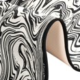 thumbnail image 6 of SKYSONIC 2X6 Feet Abstract Black Marbling Runner Rug with Rubber Backing, Fluid Modern Non Slip Entryway Rug Runner Washable Soft Area Rug Carpet for Hallway Bedroom Kitchen Decor, 6 of 6