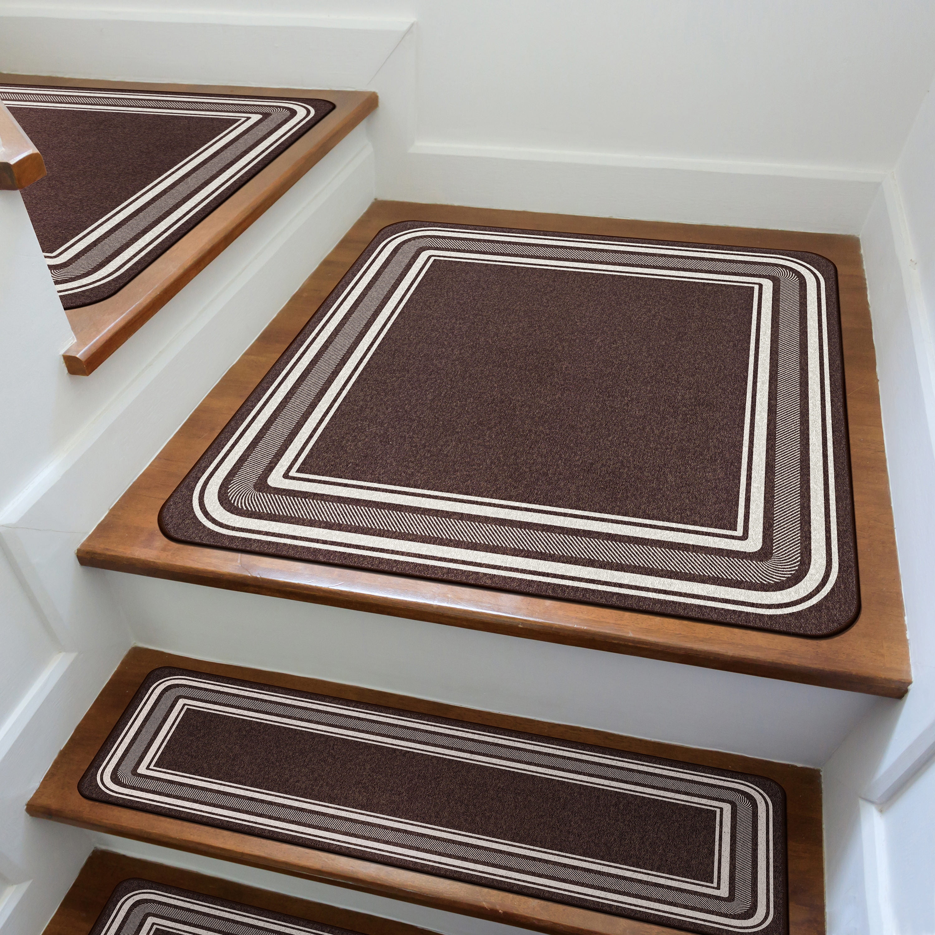 Landing 23" X 35" In/Outdoor Stair Treads Rubber Back Carpet 13 Step 9" x 30" 