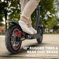thumbnail image 3 of Electric Scooters for Adults, 10" Large Honeycomb Solid Tires Foldable E-Scooter, 550W Motor up to 18 MPH, Front-Rear Turn Signals & Dual Suspension, 3 of 9