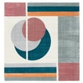 thumbnail image 6 of SAFAVIEH Orwell Clarence Abstract Area Rug, Beige/Dark Teal, 6'7" x 6'7" Square, 6 of 9
