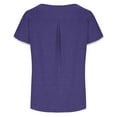 thumbnail image 4 of Offres jusqu'à 70 % de Rabais! Hauts d'Été pour Femmes 2024 Grande Taille Mode Manches Longues Couleur Unie Basiques Col Rond Haut Décontracté Chandail T-shirt Cadeau pour Femmes en Solde, 4 of 9