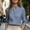 Blue women fall blouses a1, variant on thefmos Women Fall Winter High Neck 3/4 Sleeve Button Down Blouses Casual Business Work Slim Shirt Basic Office Tops, White M