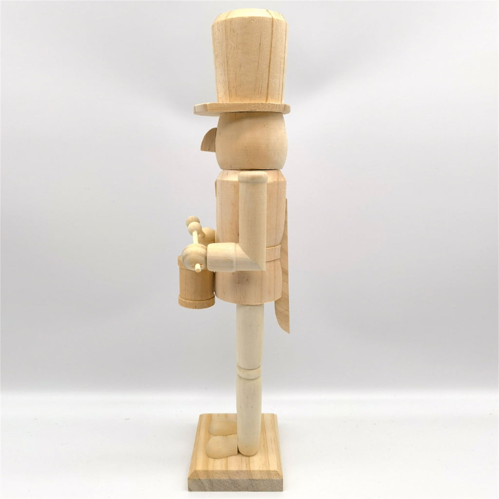 Wood Christmas Nutcrackers Unfinished Coloring Christmas Nutcrackers Ornaments Unpainted Puppet Walnut Soldiers Crafts