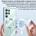 thumbnail image 3 of funda de borde recto galvanoplastia original para apple magsafe fundas de teléfono Samsung Galaxy S21 Fe S22 Plus S23 Ultra, lujo 4k protección cámara vidrio carcasa magnetismo inalámbrico, 3 of 4