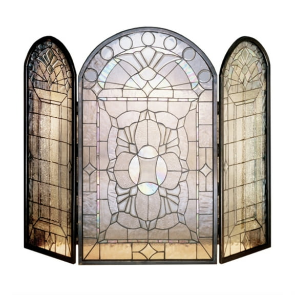 Meyda Tiffany 48104 Stained Glass / Tiffany Fireplace Screen From The Classic Firescreen -