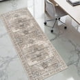 thumbnail image 3 of YOUFORTONG 2x6 Vintage Hallway Runner Rug,Ultra Soft Retro Washable Floor Mat,Non-Slip Stain & Fade Resistant Carpet for Entryway Bedroom Kitchen,Beige, 3 of 7