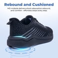 thumbnail image 4 of AOV Mens Wide Toe Box Walking Shoes Orthotic Running Sneakers Arch Support Tennis Athletic Shoes for Plantar Fasciitis Bunions BlackGrey Size 10, 4 of 6