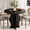 Black, variant on 31.5 Inch Small Round Dining Table for 2, Modern Farmhouse Wood Kitchen Table, Rustic Black Circle Dining Room Table with Pedestal Base for Kitchen and Dining Room Furniture