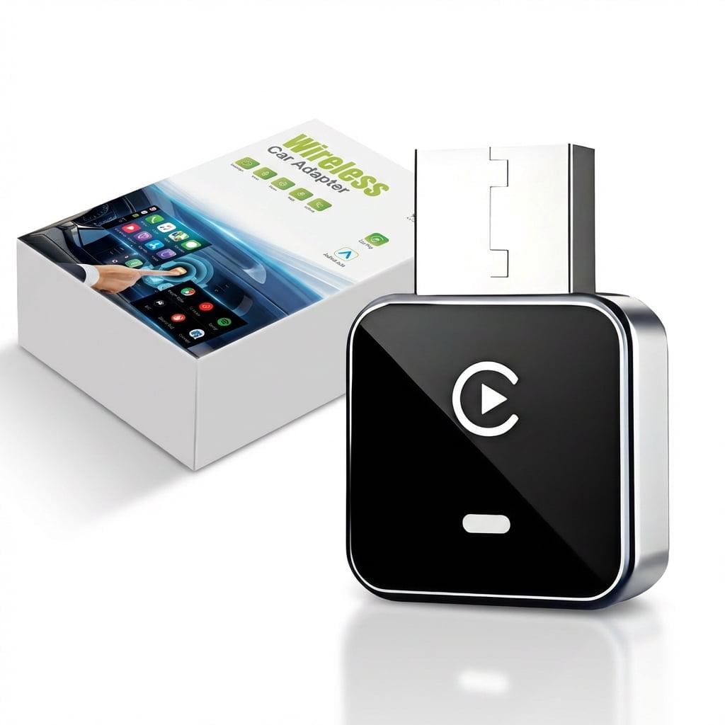 2 in 1 Wireless CarPlay & Android Auto Adapter, Plug & Play, No Delay & Fast, for Apple iPhone iOS 10+ & Android 11+, Convert Wired to Wireless for 1000+ Cars, USB-A/Type-C Port with 8730E Chip