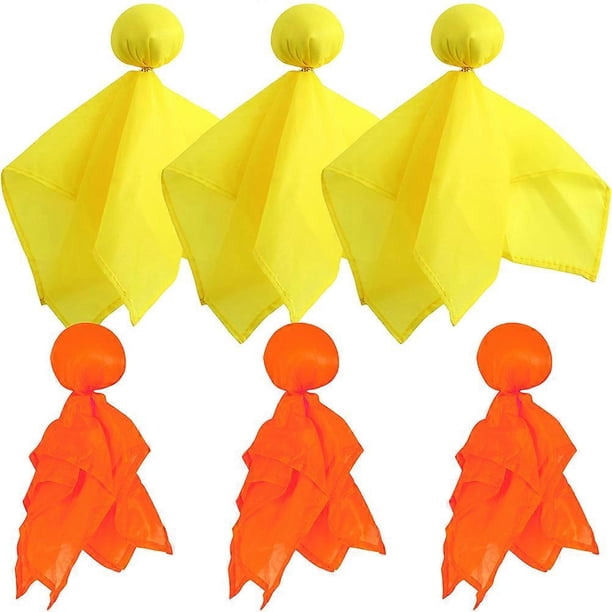 Sports Penalty Flag Football Tossing Flags Referee Use Rectangular 20x4cm 6Set