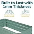 thumbnail image 4 of Sunnydaze 47" x 23" x 12" Rectangular Green Galvanized Steel Outdoor Raised Garden Bed, 4 of 13