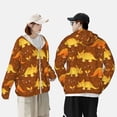 thumbnail image 4 of Fotbe Dinosaurs and Leaves Chaqueta con Protección Solar UPF 50+ para Hombre y Mujer, Camisa con Capucha y Bolsillos-XX-Large, 4 of 7