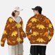 thumbnail image 4 of Balery Dinosaurs and Leaves Sudadera ligera de manga larga con capucha y protección solar UPF 50+ para hombre y mujer, ideal para pesca y running-XX-Large, 4 of 7