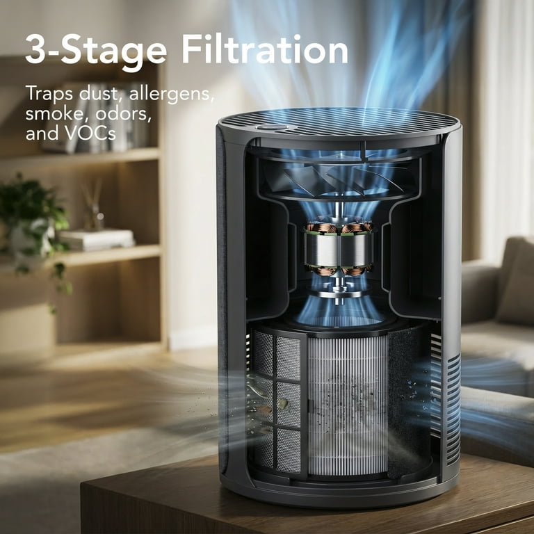 Miko Ibuki 2.0 Air Purifier for Home with App Control, H13 HEPA
