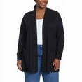 thumbnail image 4 of Gloria Vanderbilt Women's Open Front Super Soft Lightweight Cardigan-Black / XXL, 4 of 6