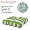 thumbnail image 4 of Majestic Pet | Vertical Stripe Shredded Memory Foam Rectangle Pet Bed For Dogs, Removable Cover, Sage, Medium, 4 of 6