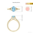 thumbnail image 5 of Angara Natural 1 Ct. Aquamarine Solitaire Ring in 14K Yellow Gold for Women (Ring Size: 9.5), 5 of 10