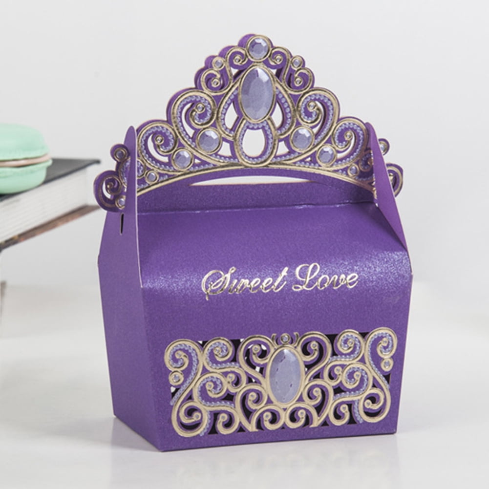10Pcs European Crown Shaped Candy Boxes For Wedding Ceremony Wedding