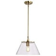 thumbnail image 3 of Nuvo Lighting Dover 1 Light Medium Pendant Vintage Brass with Clear Glass - Vintage Brass, 3 of 6