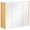 White, variant on kleankin Bathroom Cabinet Wall Mounted Mirror Cabinet with 3 Doors