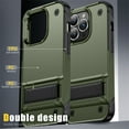 thumbnail image 5 of ELEHOLD for iPhone 11, Rugged Shockproof Hard PC Case,With Built-in Foldable Invisible Kickstand Heavy Duty Case Cover, armygreen, 5 of 7