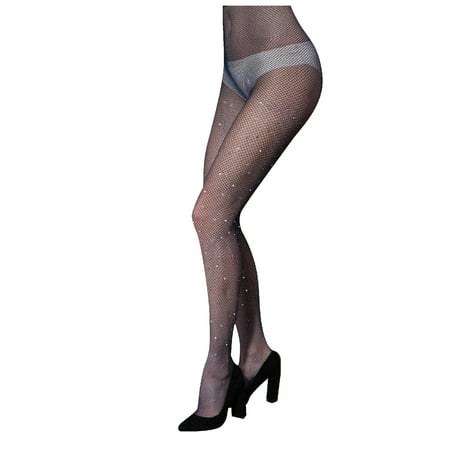 

Newest Women s Sexy Diamonds Shiny Stockings Hollow Fishnet Mesh Lace Pantyhose
