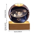 thumbnail image 2 of Decoración de bola de cristal pequeña grabada en 3D, carga USB para decoración de dormitorio (Vía Láctea), 2 of 6