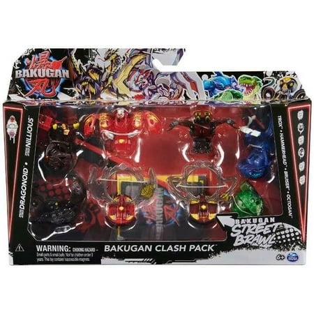 Bakugan Street Brawl Clash Pack 6-Pack Action Figure Set