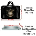 thumbnail image 3 of LSS 10.2 inch Laptop Sleeve Bag Carrying Case with Handle for 8" 8.9" 9" 10" 10.2" Apple MacBook, Acer, Dell, Hp, Sony, Hooded Dark Lord Skull, 3 of 4