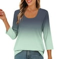 thumbnail image 6 of HomeGardon 3/4 Length Sleeve Womens Tops,Womens Shirts Women Sleeve Sequins Loose Polluer Solid Round-Neck Blouse Shirt,S-XXL, 6 of 9