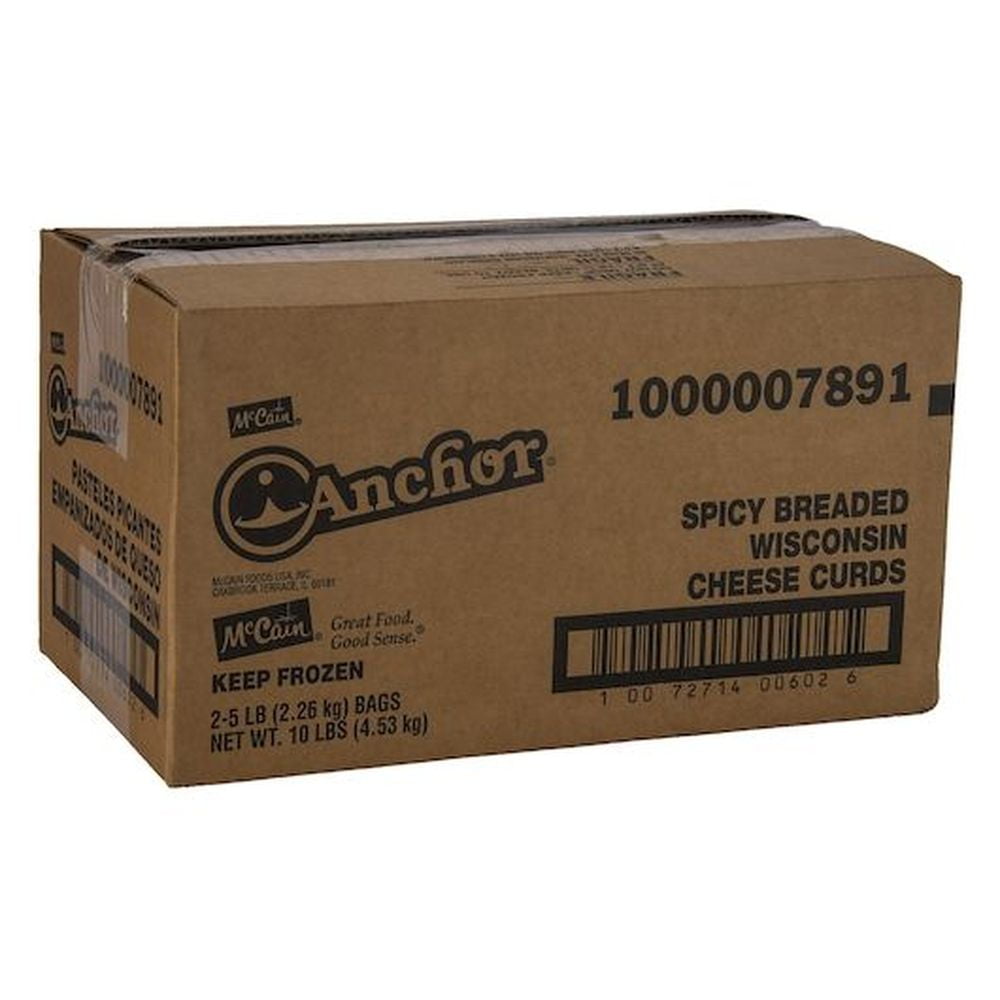 Anchor Spicy Breaded Wisconsin Cheese Curds 5lbs (PACK OF 2)