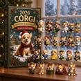 Yintiny Corgi 2D Acrylic Advent Calendar 2026, Multicolor Countdown Box ...