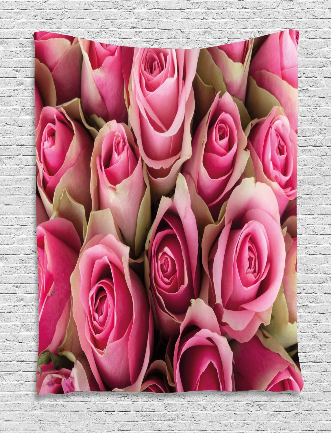 Rose Tapestry, Blooming Fresh Pink Roses Festive Bridal Bouquet Romance