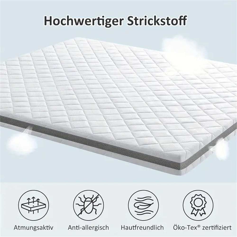 Extra Firm Mattress Topper 3 Inch, Pain Relieving Foam Bed Topper for Extra Support, High-Density Foam Mattress Pad with Removable Cover, No Smell, CertiPUR-US Certified