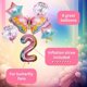 thumbnail image 4 of Butterfly Balloon Birthday Decoration 2 Years Set - Butterfly Balloons, Butterfly Party, Number 2 Balloon Pink Rainbow, Foil Balloon Animals Happy Bir, 4 of 4