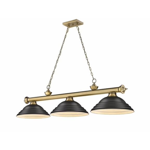 2306-3RB-SMB-Z-Lite-Cordon - 3 Light Billiard In Traditional and Classical Style-13.75 Inches Tall and 14 Inches Wide