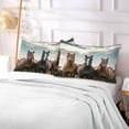 thumbnail image 6 of GZHJMY Three Horses Plush Pillow Case,Zippered Bed Pillow Pillowcases,Super Soft and Cozy Pillowcase Covers for Sleep - Queen Size 20x30in Home Decor, 6 of 7