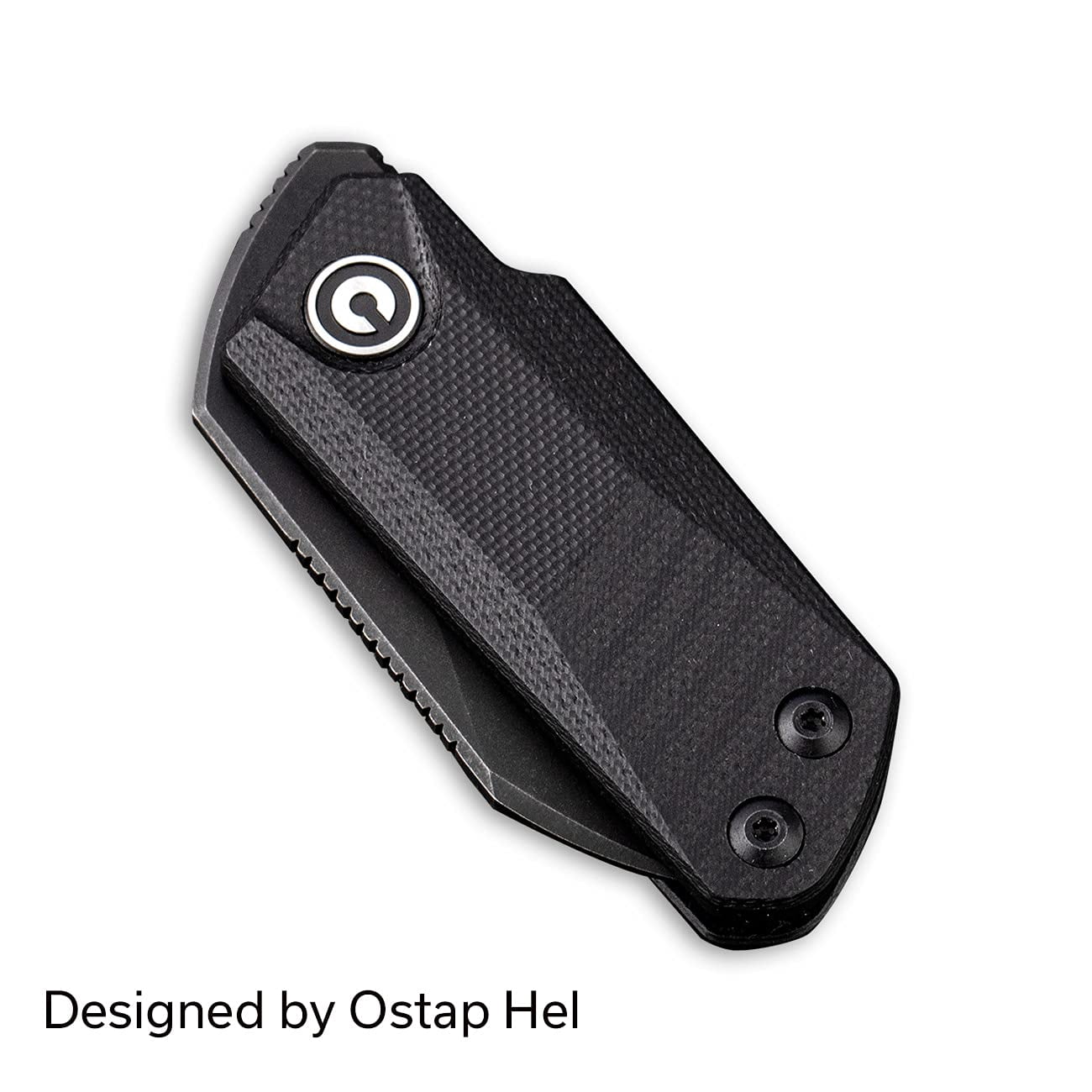 CIVIVI Ki-V Front Flipper Pocket Knife, Double Detent Slip Joint Small Folding Knife with Deep Carry Pocket Clip For Easy EDC C2108B (Black)