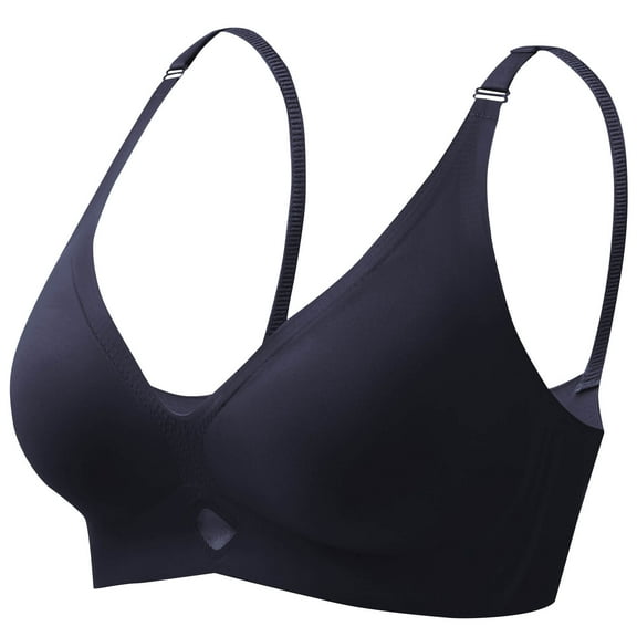 Womens Bras No Underwire Full Support Soft Bras Breathable Adjustable Strap Bra for Everyday Sports Wear