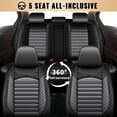 thumbnail image 7 of DIKSOAKR Car Seat Cover Fit for Ford Ranger 2007-2025: Full Set Seat Covers Faux Leather Seat Cushion Waterproof Seat Protector Airbag Compatible(5 Seats,Black&Gray), 7 of 7