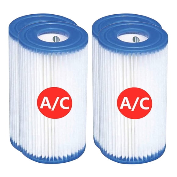 Pool Filters Type A or C - Compatible with All Intex & Bestway Pool Filter Cartridge Pumps Rated 50