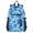 Blue Watercolor Roses, variant on JIALIOU 14" Laptop Backpack Waterproof Airline Approved Stylish Casual Daypack for Travel Business College Work, Football Helmet with Star