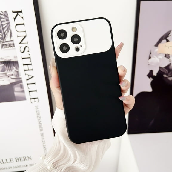 Compatible with iPhone 14 Pro Max Case, Ultra Slim Liquid Silicone Full Body Protective Case with [Anti-Scratch] [Soft Microfiber Lining] [Wireless Charging] for iPhone 14 Pro Max, White+Black