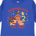 thumbnail image 4 of Inktastic Barnyard Cutie I'm Two Birthday Boys or Girls Long Sleeve Toddler T-Shirt, 4 of 5