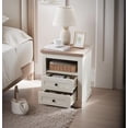 thumbnail image 4 of Farmhouse Nightstand , End Table, Side Table with 2 Drawers Storage Cabinet for Bedroom, Living Room, Farmhouse Design, Wood Rustic, Antique White, 4 of 5