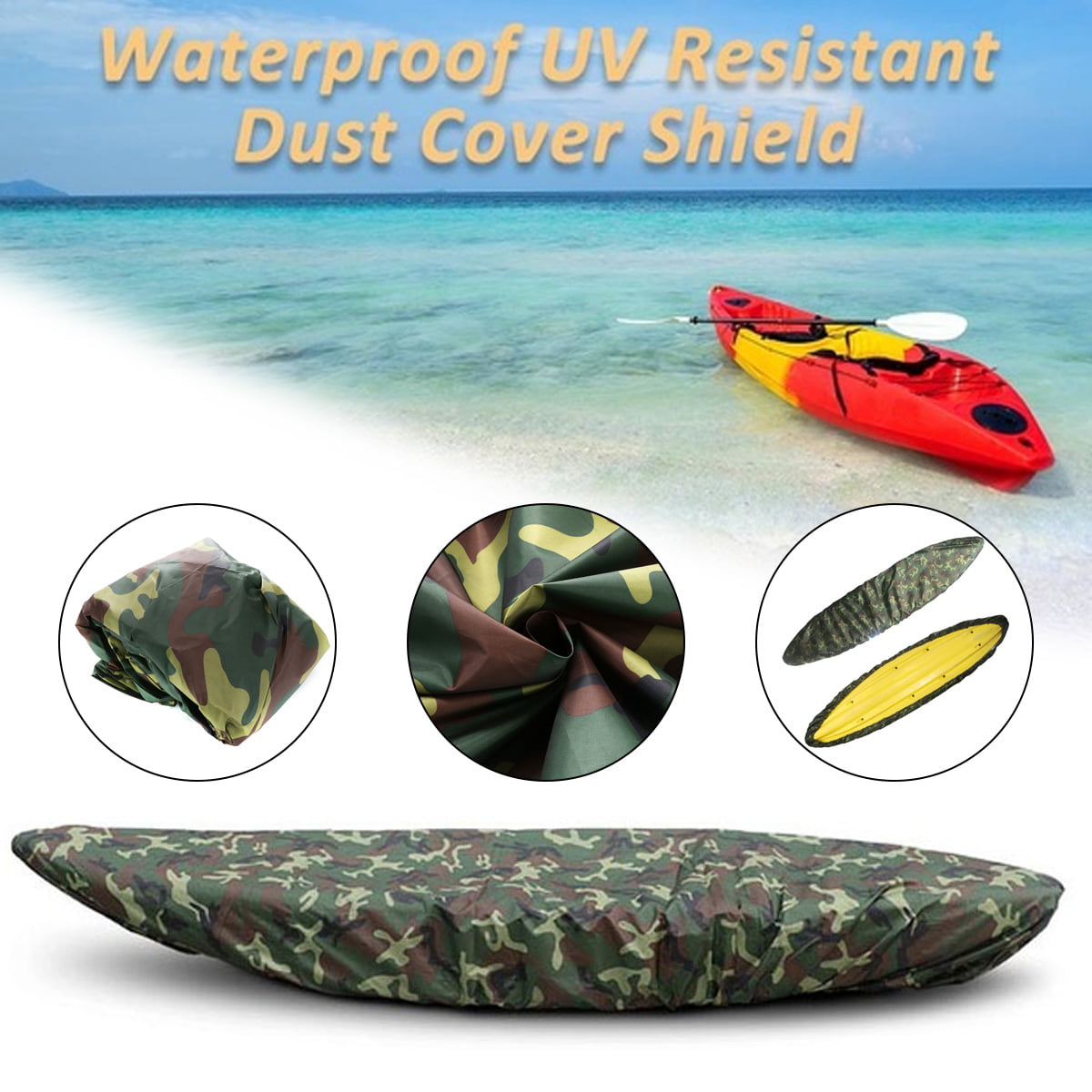 Universal Fit Blocking Canoe Storage Dust Sunblock Cover Kayak Cockpit Protector for Fishing Boat Kayak Cockpit Cover Rowing Shell & Paddle Board Hobie Pro Angler 