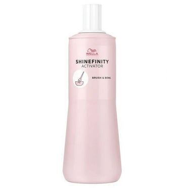 33.8 oz , Wella Shinefinity Activator for Brush and Bowl Use hair beauty, Pack of 1 w/ Sleekshop Pink Comb