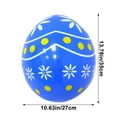 thumbnail image 2 of 13.8"x10.6" Easter Inflatable Outdoor Decorations, Blue Easter Inflatables Eggs Yard Decor Kids Toys Colorful Eggs Inflatable Easter Eggs Ornaments for Lawn, Garden, Party, 2 of 6