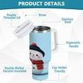 thumbnail image 4 of 40 oz Stainless Steel Tumbler Vacuum Insulated Leak Proof Stainless Steel Coffee Cup Water Bottles Cute Cartoon Snowman, 4 of 9